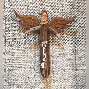 Santa Fe Signed Wooden Carving by Artist James Ortega